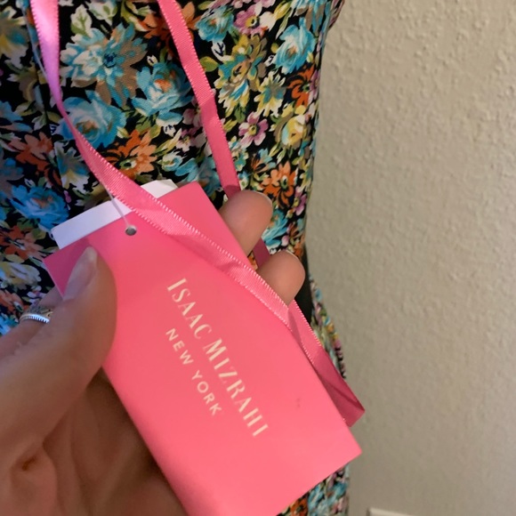 NWT Isaac Mizrahi Rainbow Multi-Colored Floral Dress with Bow Sash Size 12 - Picture 11 of 13